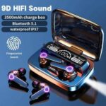 M10 TWS Wireless Earphones with Noise Cancellation, Extra Bass, 9D HiFi Sound, Bluetooth 5.1, and 2000 mAh Power Bank